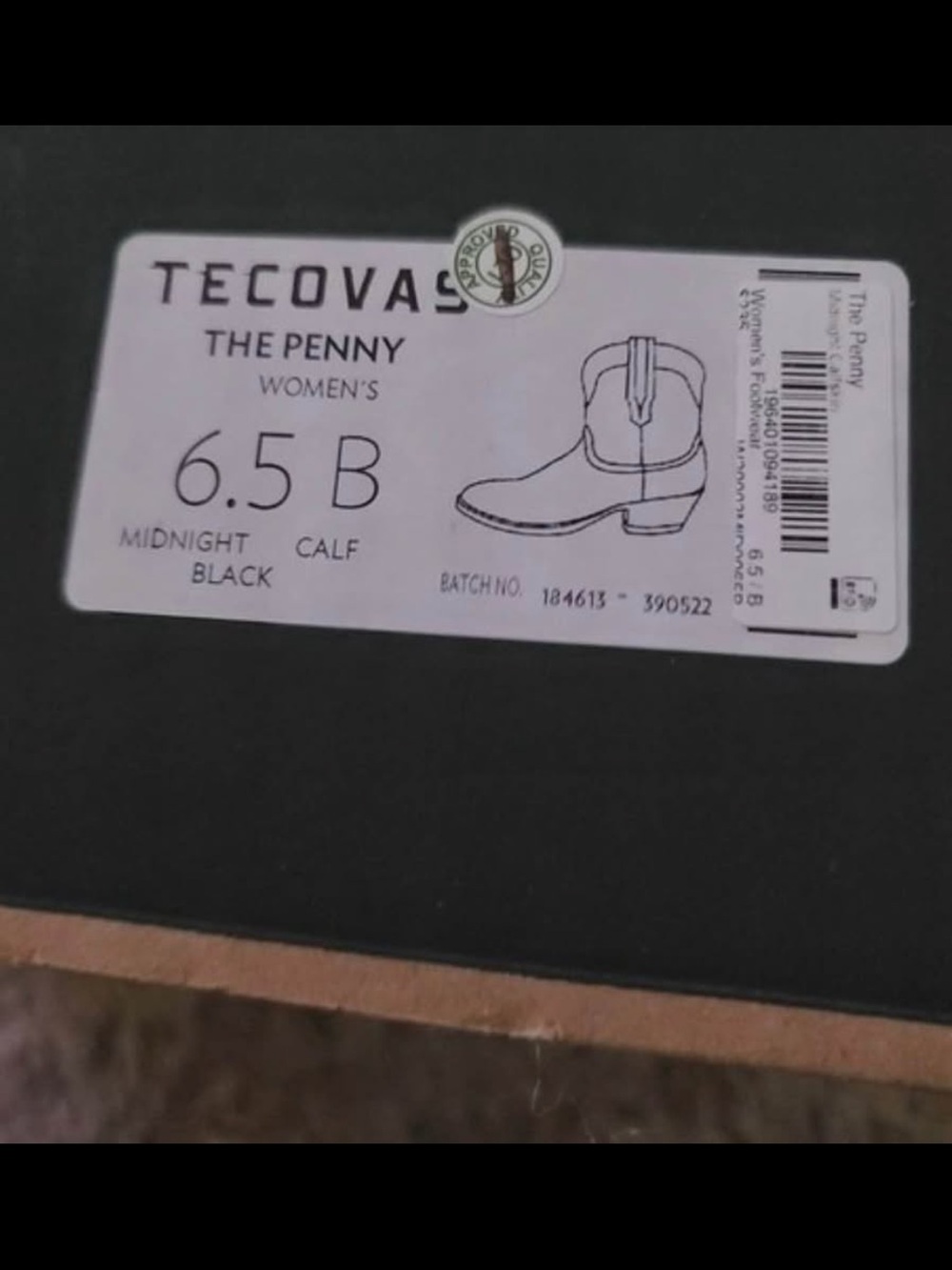 Tecovas Black Leather Western Ankle Boots - Picture 7 of 7